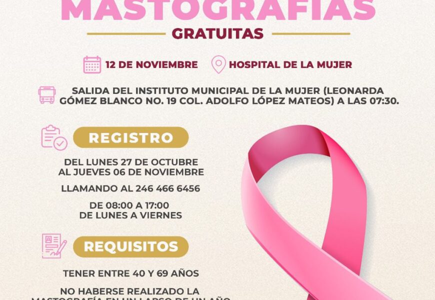 Jornada gratuita de mastografías en Tlaxcala Jornada gratuita de mastografías en Tlaxcala