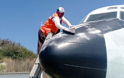 Avión de Tizatlán Tlaxcala recibe rehabilitación para turismo