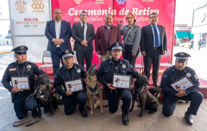 Realizan homenaje a oficiales caninos en Apizaco Realizan homenaje a oficiales caninos en Apizaco