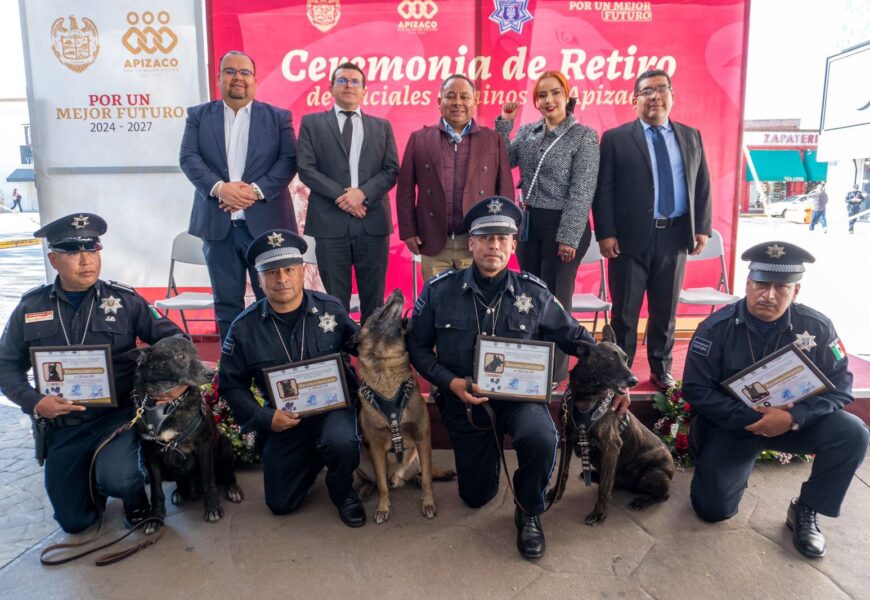 Realizan homenaje a oficiales caninos en Apizaco