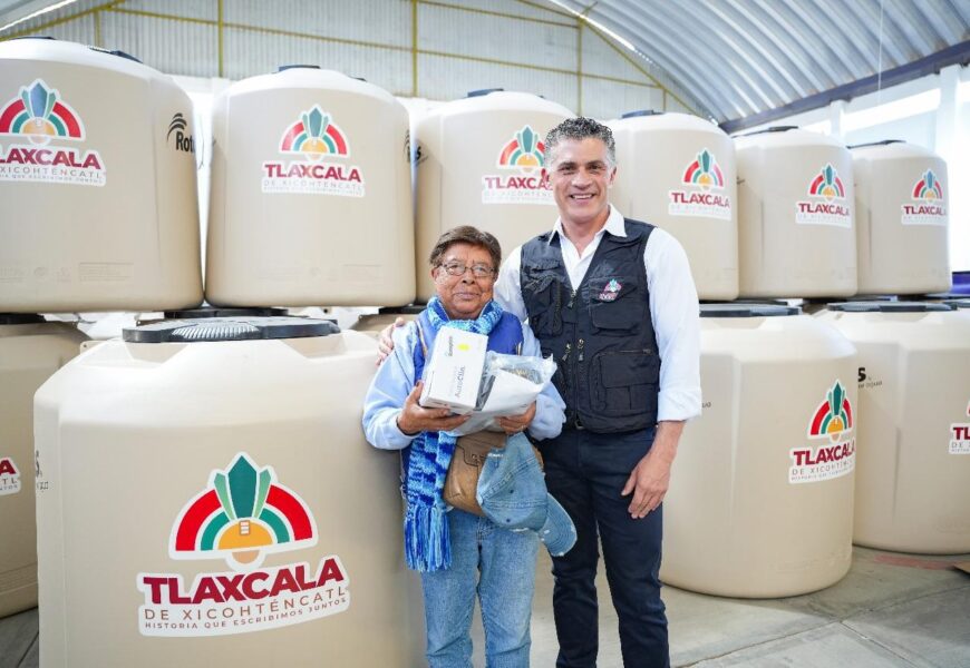 Entrega de tinacos Tlaxcala respalda a familias vulnerables Entrega de tinacos Tlaxcala respalda a familias vulnerables