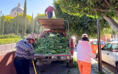 Mantenimiento urbano en Tlaxcala fortalece espacios