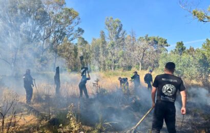 Ayuntamiento de Tlaxcala trabaja para mitigar incendio Ayuntamiento de Tlaxcala trabaja para mitigar incendio