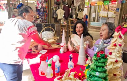 Realizan talleres navideños en tercer aniversario del Mercado de Artesanos Realizan talleres navideños en tercer aniversario del Mercado de Artesanos