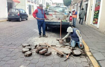 Renivelación de adoquines en calle Allende mejora imagen urbana