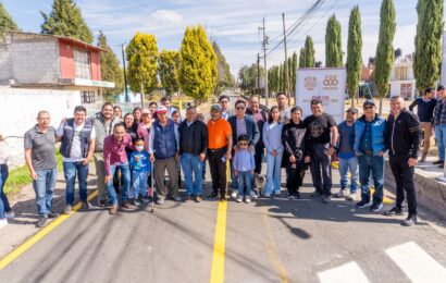 Obras viales en San Luis Apizaquito impulsan movilidad y bienestar