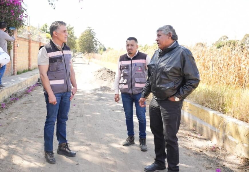 Supervisa alcalde de Tlaxcala acciones de mejora vial en Cuauhtelulpan