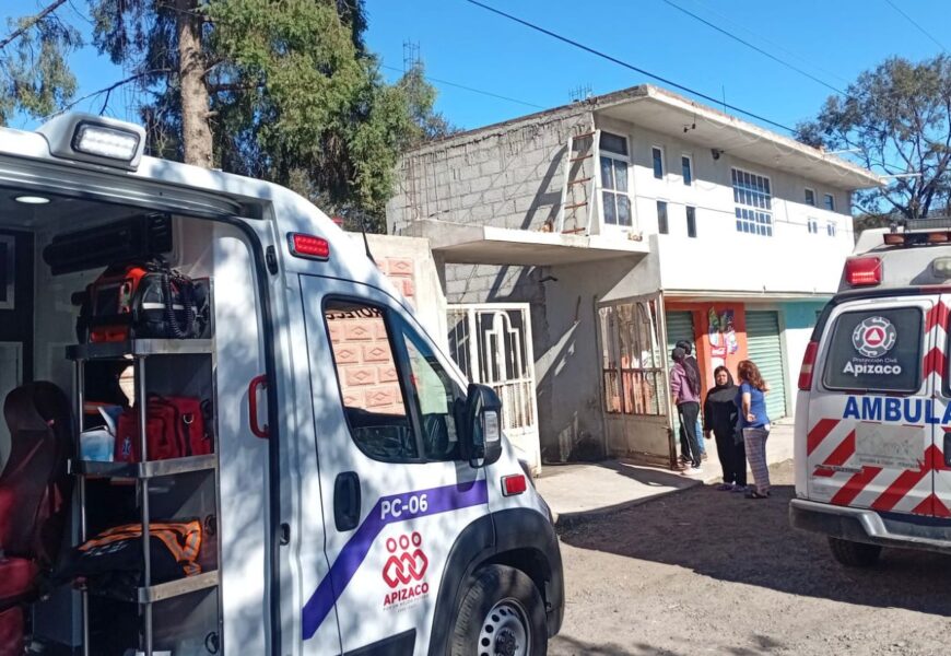Protección Civil de Apizaco respondió reporte por intoxicación por gas LP