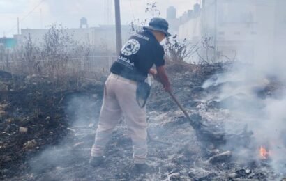 Incendio de pastizal en Atlahapa fue atendido con rapidez