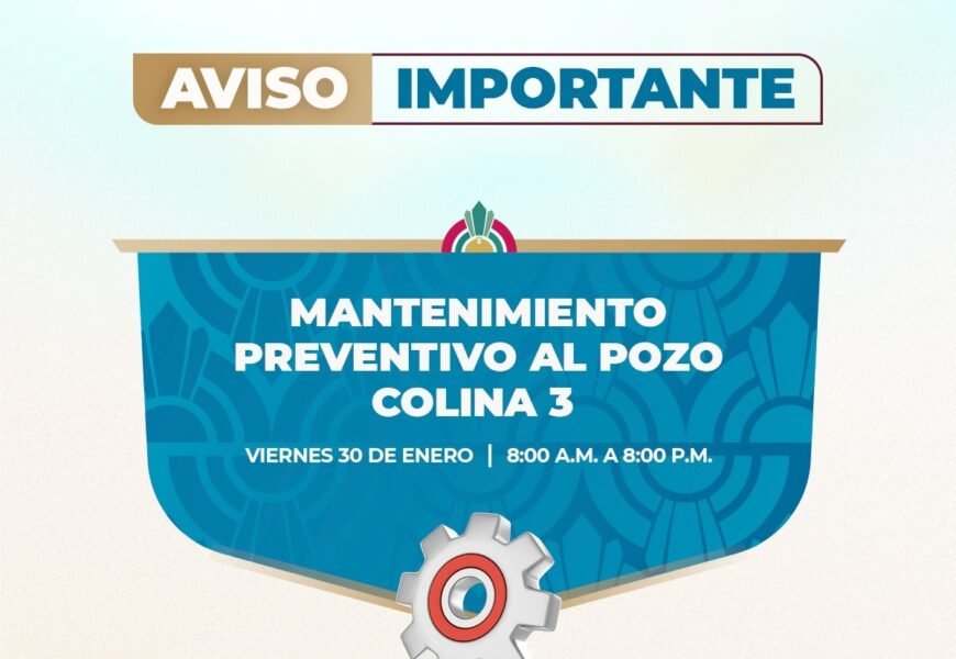 Mantenimiento pozo Colina 3 en Tlaxcala Mantenimiento pozo Colina 3 en Tlaxcala