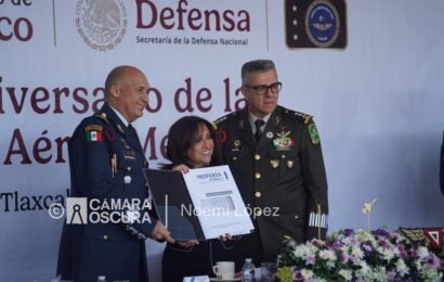 Gobernadora dona predio para ampliar la Estación Aérea Militar 9 en Atlangatepec