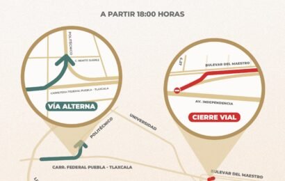 Circulación parcial en Bulevar del Maestro por rehabilitación vial
