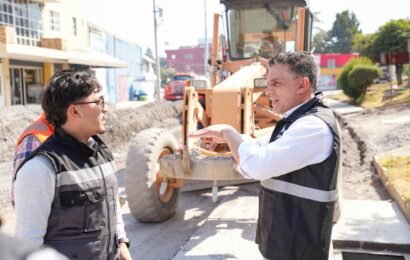 Alfonso Sánchez García recorre rehabilitación del Bulevar del Maestro y Ocotelulco