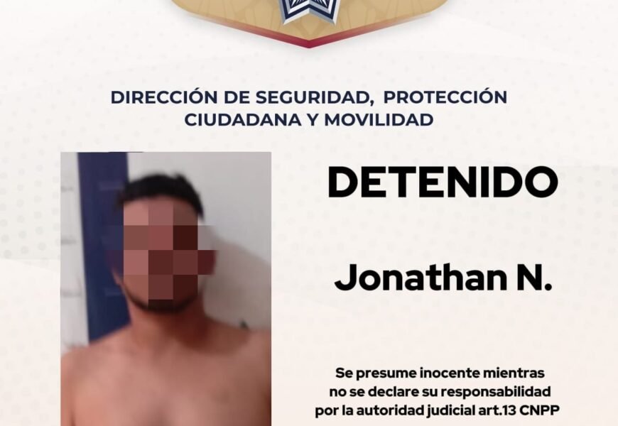 Policía Municipal de Tlaxcala asegura a extranjero tras reporte de robo