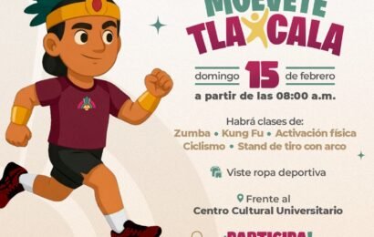Circuito familiar ¡Muévete Tlaxcala! invita a  fortalecer la unión en la capital