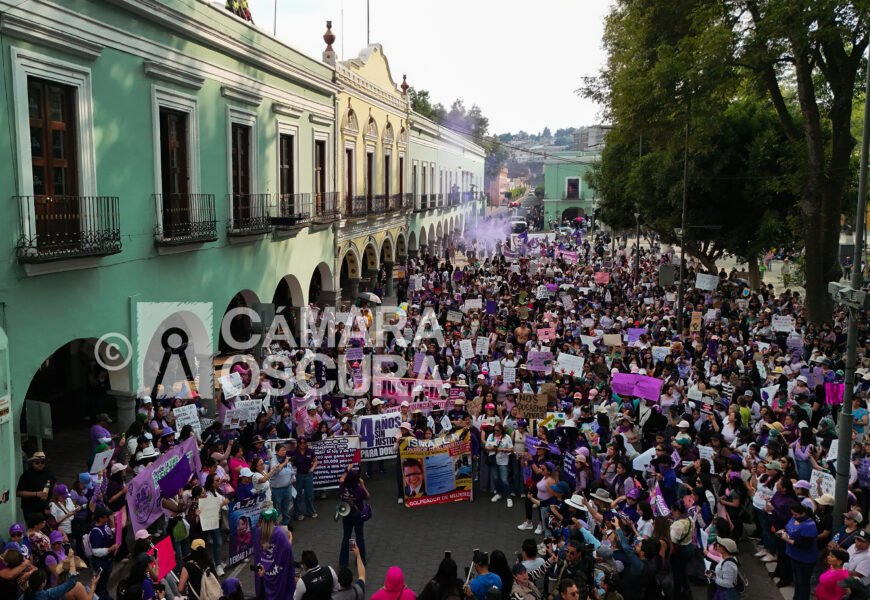 Tlaxcala garantizó marcha del 8m con respeto, concluyo con saldo blanco