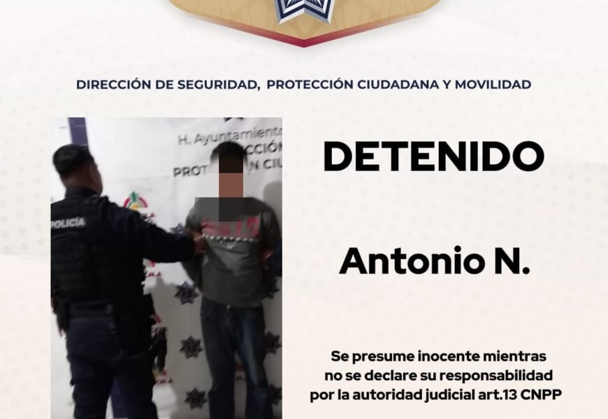 Detención en Santa María Acuitlapilco luego de un llamado de auxilio