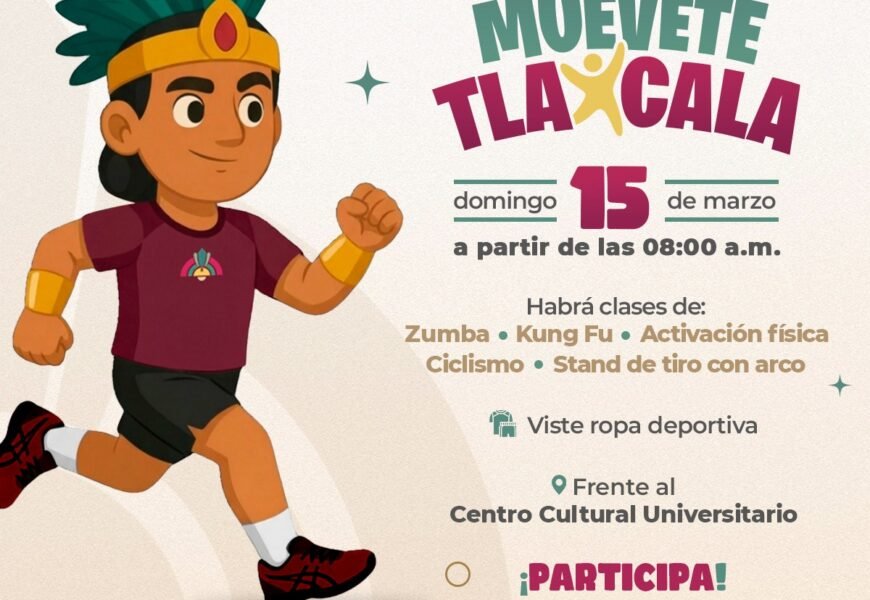 Muévete Tlaxcala invita a la comunidad a ejercitarse