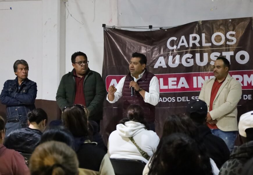 Carlos Augusto realiza visita en Tlaxco