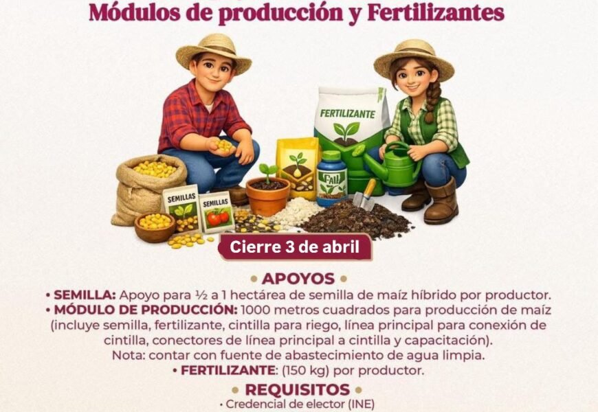Apoyos agrícolas en Tlaxcala siguen disponibles hasta abril Apoyos agrícolas en Tlaxcala siguen disponibles hasta abril