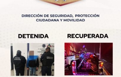 Motocicleta robada recuperada en Tlaxcala; hay una detenida