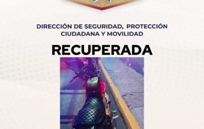 Recupera Policía Municipal de Tlaxcala motocicleta con reporte de robo en Ocotlán