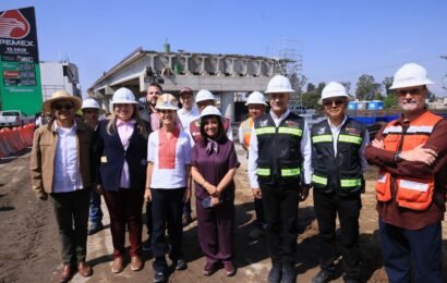 Claudia Sheinbaum supervisa Distribuidor Vial en Chiautempan