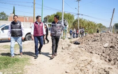 Avanza la construcción de la red de drenaje en Ocotlán-Atlahapa
