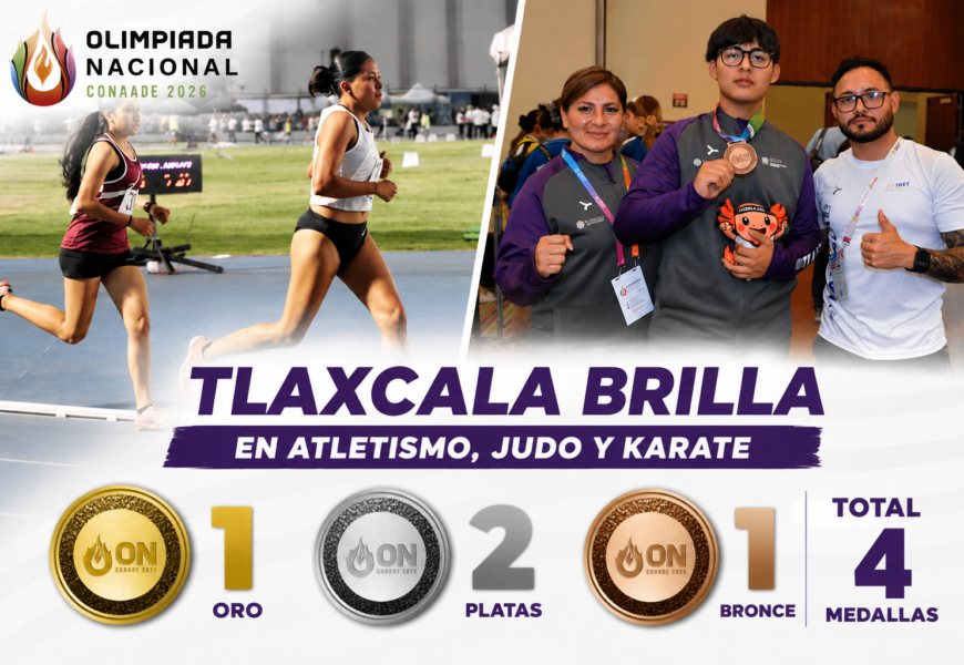 Tlaxcala suma 33 medallas en la Olimpiada Nacional CONADE 2026 Tlaxcala suma 33 medallas en la Olimpiada Nacional CONADE 2026