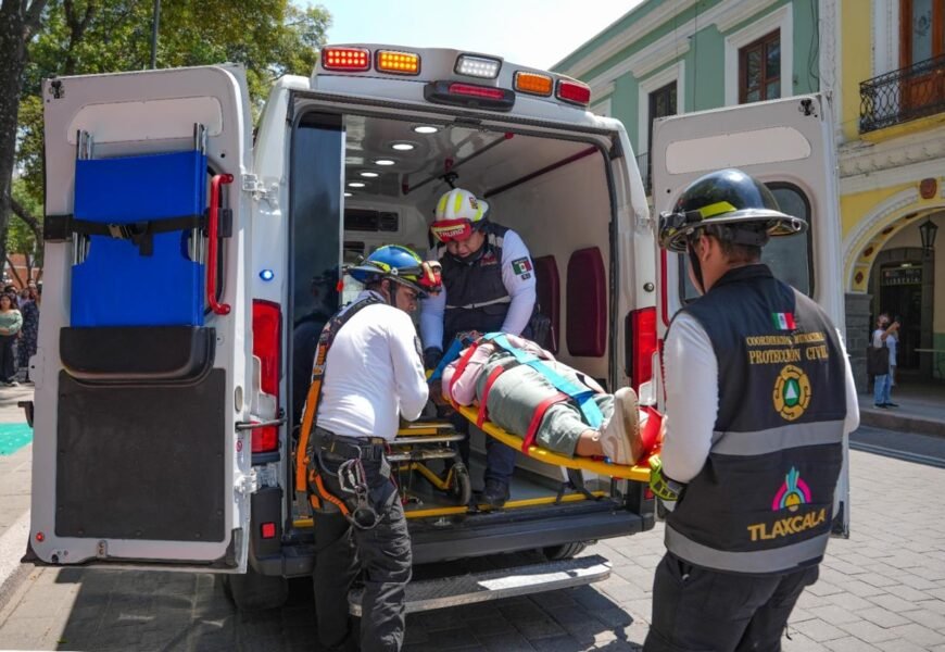 Ayuntamiento de Tlaxcala participa en Simulacro Nacional 2026