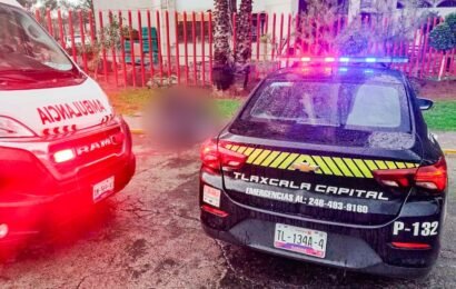 Policía de Tlaxcala acordona zona tras localizar a un hombre inconsciente