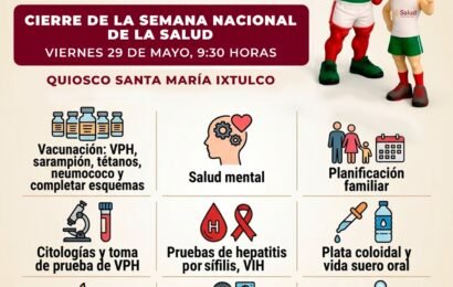 Semana de Salud en Ixtulco acercará servicios para familias de la capital