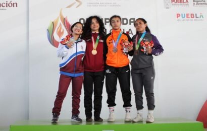 Tlaxcala gana oro plata y bronce en luchas asociadas femenil de Olimpiada Nacional