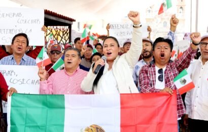Ana Lilia Rivera encabeza asamblea en Zacatelco para respaldar a Claudia Sheinbaum