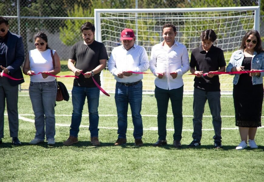 Mundial Social llega a Apizaco con la inauguración de dos canchas de futbol