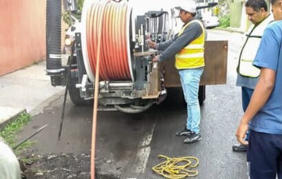 Refuerza Ayuntamiento de Tlaxcala acciones preventivas en la calle Zaragoza en Acuitlapilco