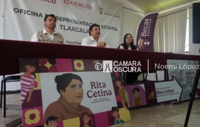 Tlaxcala registra 47.9 por ciento en entrega de becas Rita Cetina