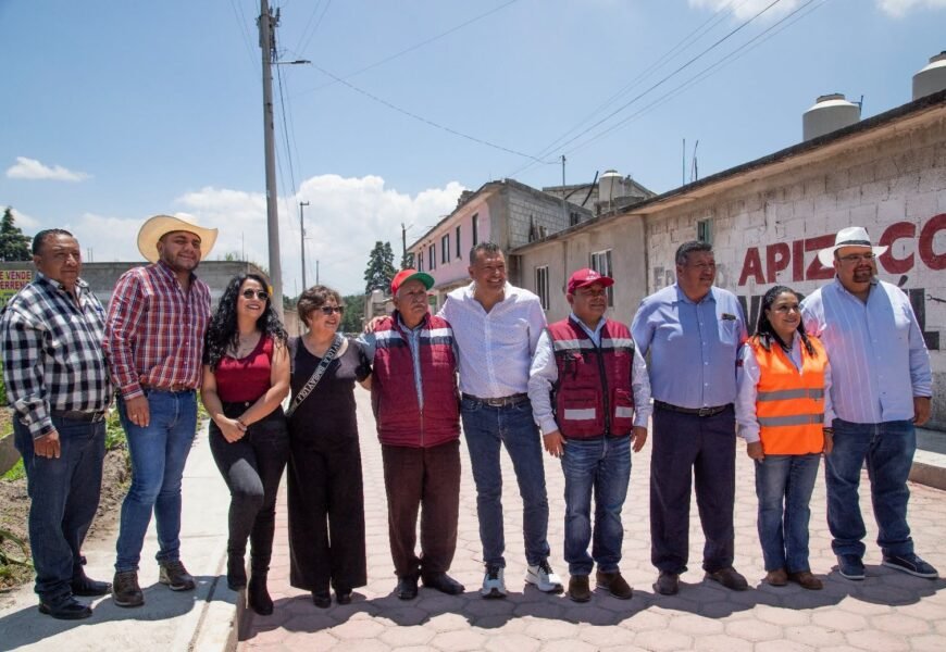 Pavimentación calle Zaragoza beneficia a Texcalac