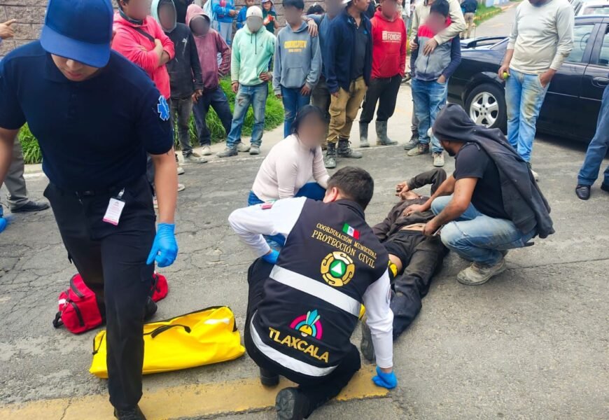 Policía Municipal de Tlaxcala atiende accidente vial