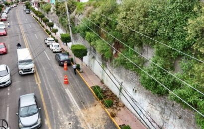 Protección Civil de Tlaxcala atiende reporte por desprendimiento de revestimiento en la colonia San Isidro
