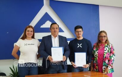 CANACO Servytur Tlaxcala firma convenio con Andar