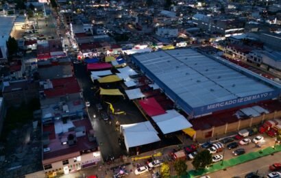Rehabilitación de la explanada del Mercado 12 de Mayo, promesa cumplida en Apizaco