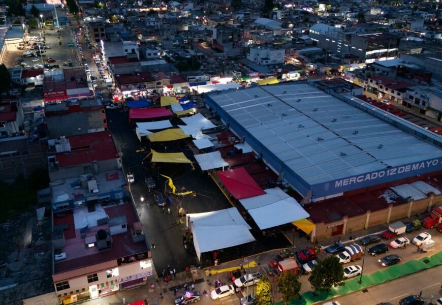 Rehabilitación de la explanada del Mercado 12 de Mayo, promesa cumplida en Apizaco