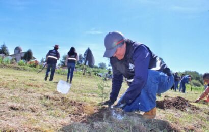 Macrofaena de reforestación en Cuauhtelulpan fortalece áreas verdes
