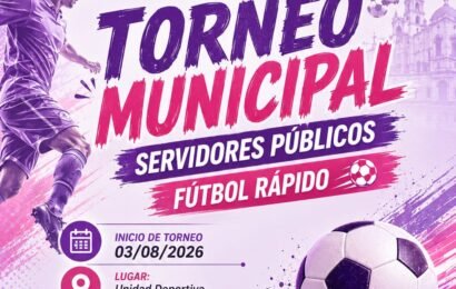 Torneo Municipal de Futbol Rápido 2026 abre convocatoria para servidores públicos de Tlaxcala