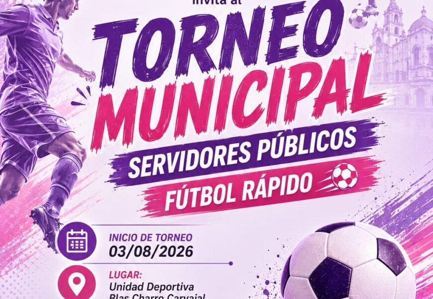 Torneo Municipal de Futbol Rápido 2026 abre convocatoria para servidores públicos de Tlaxcala