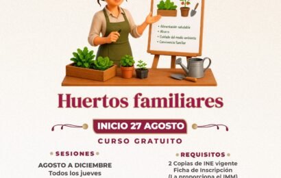 Curso de Huertos Familiares abre lugares para capacitar gratuitamente a la población