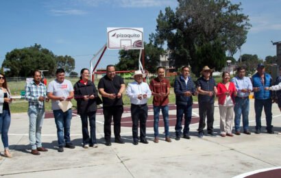 Rehabilitación de área verde en Apizaco