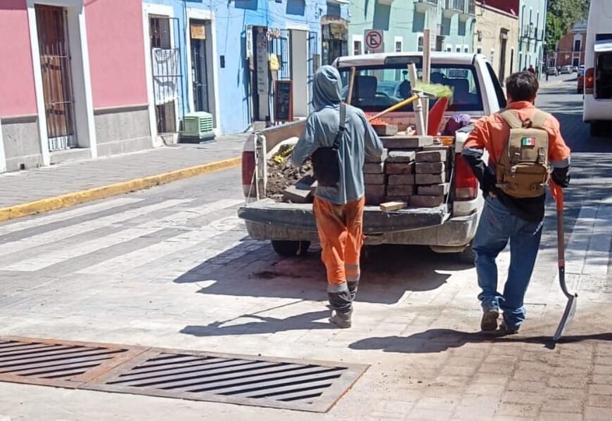 Ayuntamiento de Tlaxcala mejora desagüe pluvial