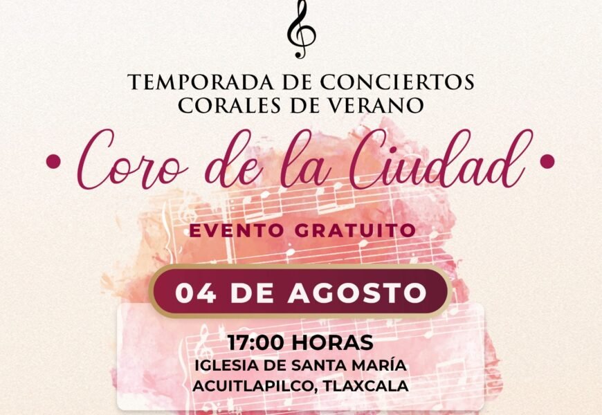 Concierto de verano del Coro de la Ciudad llega a Acuitlapilco